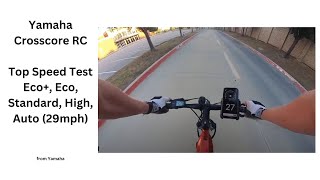 Yamaha Crosscore RC Top Speed Test in Eco  Eco  Standard  High  Auto [upl. by Sanger]