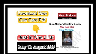 May To August 2023 Makkar Ielts Pdf  How To Download Makkar Ielts Speaking Pdf May to August 2023 [upl. by Nairda]