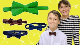 How to Make A Bow Tie  DIY Boys Clip on Bow Tie  Perfect for Silbon Fashion Garments [upl. by Leff756]