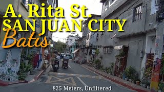 Inside Barangay Batis the NEIGHBORLY A RITA Street in San Juan City Philippines 825m [upl. by Honorine]