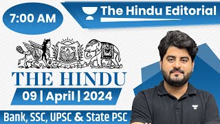 9 Apr 2024  The Hindu Analysis  The Hindu Editorial  Editorial by Vishal sir  Bank  SSC  UPSC [upl. by Meill737]