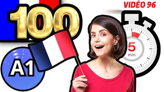 🐔100 EXPRESSIONS  5 MINUTES 96 FRENCH  Easy  Fast  Listen and Practice  Niveau1 [upl. by Olathe]