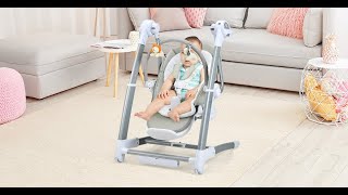 INFANS 3 in 1 Baby High Chair Electric Baby Swing Infant Dining Booster Seat [upl. by Towroy]