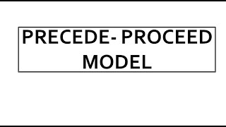 PRECEDE PROCEED MODEL IN PLANNING HEALTH EDUCATION PROGRAMME IN EASY WAY [upl. by Tamarah246]