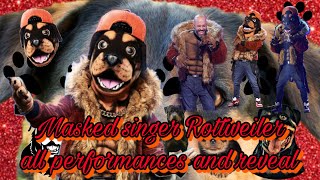 Masked singer Rottweiler all performances and reveal [upl. by Lattonia]