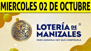 Resultados Lotería de MANIZALES del Miércoles 2 de Octubre de 2024 PREMIO MAYOR 😱💰🚨 [upl. by Llechtim]