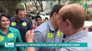 Candidatos à prefeitura de Belo Horizonte votaram pela manhã deste domingo 27 [upl. by Eillo]