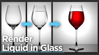 How to Render Water and Red Wine Liquid in Glass Maya 3D  Part 4 [upl. by Trilby232]