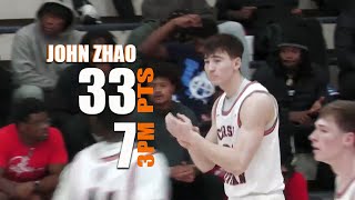 John Zhao 33 PTs Full Highlights vs LenoirRhyne 100224 [upl. by Fattal3]