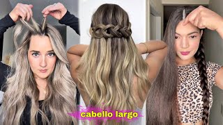 IDEAS GENIALES DE PEINADOS PARA CABELLO LARGO  chicas fashions [upl. by Borchert]