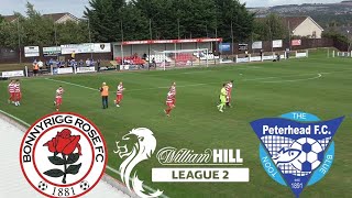 HIGHLIGHTS  Bonnyrigg Rose 01 Peterhead  Manager Interview  030824 [upl. by Einahpetse475]