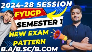 New EXAM Pattern 😱 FYUGP Semester 1 202428 BABSCBCOM  Semester 1 New Exam pattern 2024 Exam [upl. by Ardekan394]