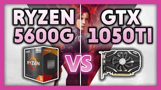 How well do integrated graphics do against a GPU  5600g vs 1050 Ti [upl. by Hairu]