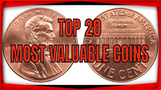 TOP 20 Most Valuable Coins in Circulation  Rare Pennies Nickels Dimes amp Quarters Worth Money [upl. by Rehsu902]