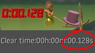 Getting Over It Any World Record In 000128 [upl. by Sucitivel]