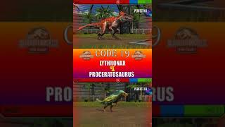 LYTHRONAX VS PROCERATOSAURUS  JURASSIC WORLD THE GAME [upl. by Mylan278]