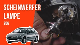 Wie PEUGEOT 206 Scheinwerfer Lampe wechseln 💡 [upl. by Kenji955]