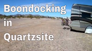 Boondocking with Class A Near Quartzsite Arizona [upl. by Dow]