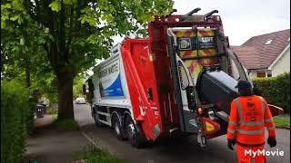 Waverley borough council Biffa mercedes Olympus econic emptying Black refuse bins [upl. by Asehr]