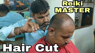 Hair cut to Reiki master by His brother SAMBHOO BARBER  ASMR [upl. by Budge]