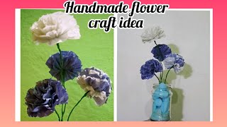 Unique paper flower craft idea Beautiful paper craft idea for home decoration [upl. by Crowe]