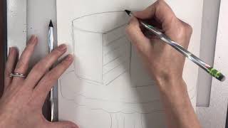 How to draw a Wayne Thiebaud inspired cake [upl. by Duwalt]