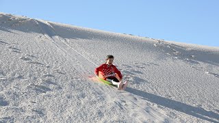 Sand Sledding at White Sands National Park 4K 60fps [upl. by Arst431]