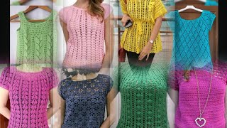 💯🔥Most Beautiful ❤️ Crochet 🧶 Handmade Crop Tops Designs For Girls And Women  Woolen 🧶 Tops Designs [upl. by Sadiras975]