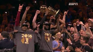 Trophy Presentation Ceremony and Interviews Cavaliers vs Warriors Game 7 2016 NBA Finals [upl. by Sholley]