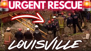 STRUCTURE COLLAPSE Louisville URGENT RESCUE Kentucky LIVE [upl. by Nyllewell241]