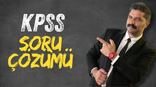 KPSS Soru Çözümü [upl. by Wilmott]