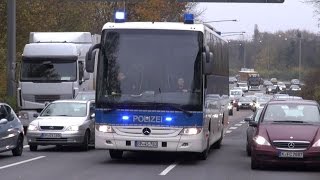 Polizeieinsatz in Leverkusen am 291114  Derby zwischen Leverkusen und Köln [upl. by Zielsdorf]