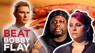 Beat Bobby Flay Red Prawns Challenge  Full Episode Recap  S1 E3  Food Network [upl. by Nasia]