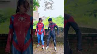 REVERSE random  SOUND battle between Alpha Hero vs bad guy shorts spiderman alphahero funny [upl. by Torin]