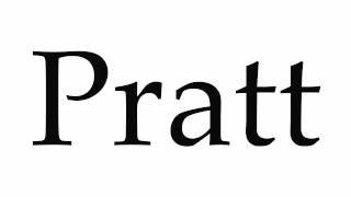 How to Pronounce Pratt [upl. by Ahsirtal]