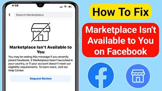 How To Fix Facebook Marketplace isn’t Available to You 100 Working [upl. by Pren751]