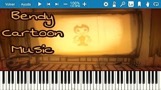 Bendy and the Ink Machine  Bendy Cartoon Music Piano Tutorial [upl. by Hameean]