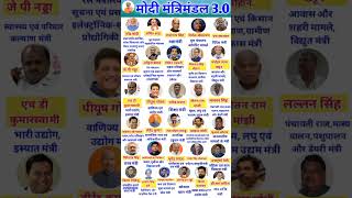 मोदी 30 मंत्रिमंडल 2024।Cabinet Ministers list 2024। Modi Cabinet Ministers list। 2024 Lok Sabha [upl. by Seth560]