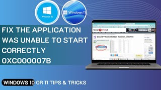 The application Was Unable To Start Correctly 0xc000007b In Windows 11 1087  How To Fix Erro [upl. by Essy]