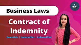 Contract of Indemnity  Essentials  Indemnifier  Indemnified  Business Law [upl. by Akitahs]