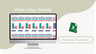 Yearly Goal Tracker Excel Template [upl. by Llenrahs82]