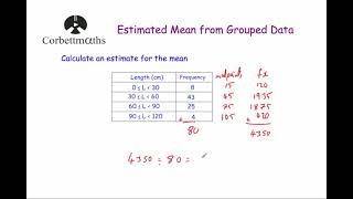 Estimated Mean  Corbettmaths [upl. by Aenit]