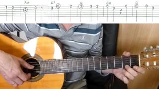 Guitar lesson  All My Loving The Beatles  Easy Guitar melody tutorial  TAB [upl. by Daas]