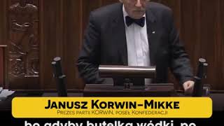 J KorwinMikke punktuje podwyżkę akcyzy na alkohol i wyroby tytoniowe o 10  Sejm 19112019 [upl. by Obidiah820]