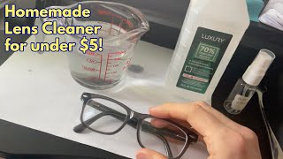 How to make Lens Cleaning Solution for Glasses  Cheap and Easy [upl. by Ingaberg128]