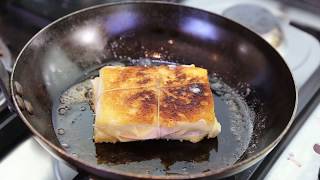 Croque Monsieur Sandwich The Old Versus The New Recipe  Cooked in a frying pan [upl. by Kostman]