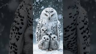 Owl Protects Chicks In Storm owl snow shorts mother [upl. by Suki]