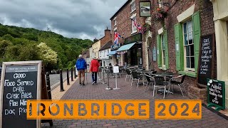 Ironbridge Village High Street Walk 4k  Telford and Wrekin Shropshire UK  July 2024 [upl. by Etom]