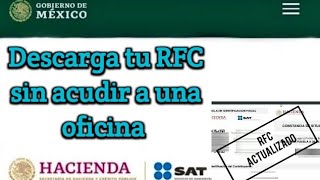 Como descargar mi RFC en el portal de SATconstancia de situación fiscal del SAT en Febrero 2023 [upl. by Tigram420]