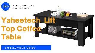 Yaheetech 475 Inches W LiftTop Coffee Table w Bottom Shelf Installation Guide coffeetable [upl. by Arahsat74]